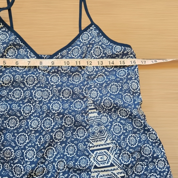 BOG Collective Print-Mix Waistless Romper Blue Size Xs - Picture 6 of 14